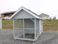 Pine Creek 6x12 King Coop with Light Gray walls, White trim, and Oyster Gray shingles