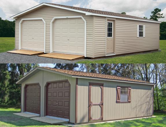 Custom Order a Two-Car Modular Garage at Elizabethtown Pine Creek Structures of Elizabethtown