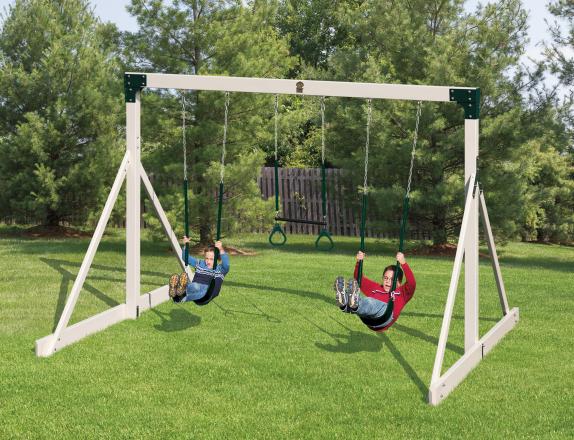 VINYL  SWINGSET AT PINE CREEK STRUCTURES IN YORK,PA.