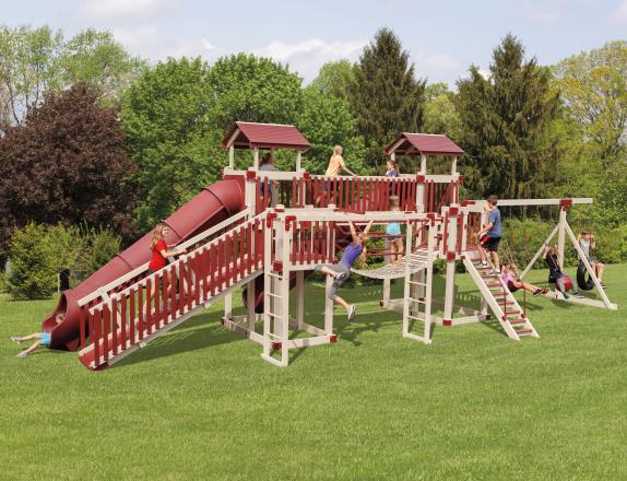 VINYL  SWINGSET AT PINE CREEK STRUCTURES IN YORK,PA.