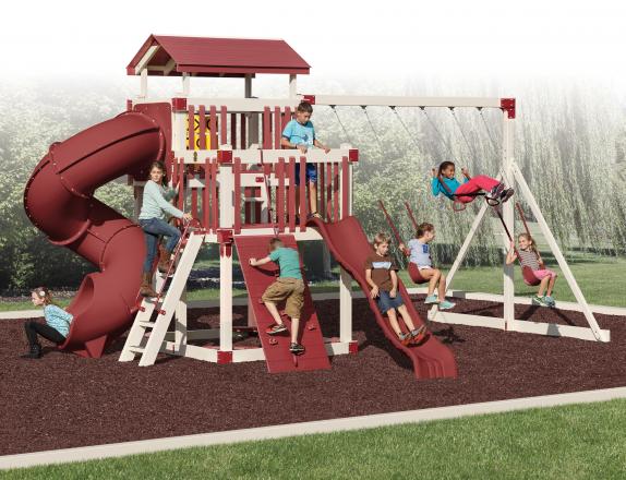 VINYL  SWINGSET AT PINE CREEK STRUCTURES IN YORK,PA.