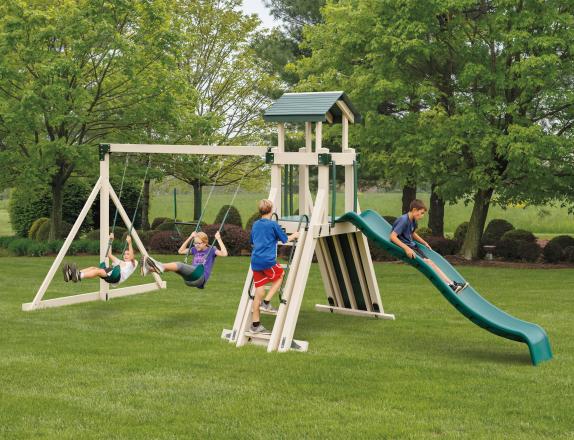 VINYL  SWINGSET AT PINE CREEK STRUCTURES IN YORK,PA.