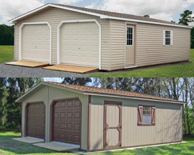 Custom Order a Two-Car Modular Garage at Elizabethtown Pine Creek Structures of Elizabethtown