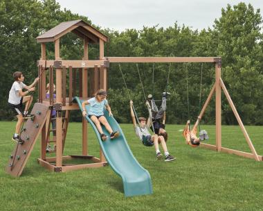 VINYL SWING SET AT PINE CREEK STRUCTURES IN YORK,PA.