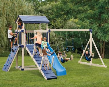 VINYL  SWINGSET AT PINE CREEK STRUCTURES IN YORK,PA.