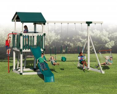 VINYL  SWINGSET AT PINE CREEK STRUCTURES IN YORK,PA.