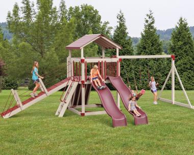 VINYL  SWINGSET AT PINE CREEK STRUCTURES IN YORK,PA.