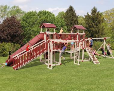 VINYL  SWINGSET AT PINE CREEK STRUCTURES IN YORK,PA.