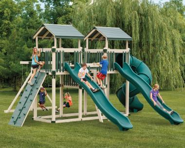 VINYL  SWINGSET AT PINE CREEK STRUCTURES IN YORK,PA.