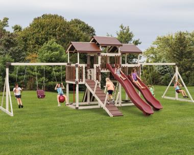 VINYL  SWINGSET AT PINE CREEK STRUCTURES IN YORK,PA.