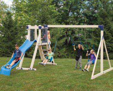 VINYL  SWINGSET AT PINE CREEK STRUCTURES IN YORK,PA.