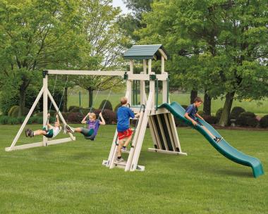 VINYL  SWINGSET AT PINE CREEK STRUCTURES IN YORK,PA.