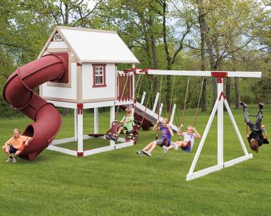 VINYL  SWINGSET AT PINE CREEK STRUCTURES IN YORK,PA.