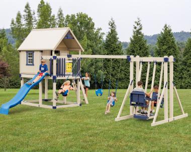 VINYL  SWINGSET AT PINE CREEK STRUCTURES IN YORK,PA.