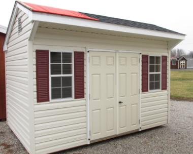 8X12 VINYL COTTAGE AT PINE CREEK STRUCTURES IN YORK, PA.